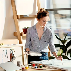 ชุดแปรงทาสีสำหรับศิลปินมืออาชีพ BOMEIJIA A6105Z 7 ชิ้น แปรงหัวฟิลเบิร์ตด้ามยาวสำหรับงานเพ้นท์ - Product Image 5