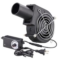 Ventilateur souffleur d'air pour barbecue avec contrôleur variable, résistant à la chaleur et antiadhésif en plastique/PVC, facile à nettoyer pour soufflets de feu et poêles à bois