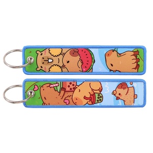 Dessin animé Animation Capybara tissage marque porte-clés Kabi Bala pendentif Campus bureau certificat suspendus ornements tissage tissu - Product Image 6