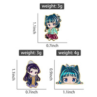 Épingles en émail de personnages de dessins animés, d'anime et de manga, cosplay, figurine de chat de fille d'anime, broche de revers, vente en gros