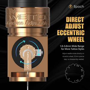 <span class=keywords><strong>Machine</strong></span> à tatouer sans fil professionnelle Ambition Epoch Coreless Motor <span class=keywords><strong>Direct</strong></span> <span class=keywords><strong>Drive</strong></span> avec course réglable de 1,0 à 5,0 mm et Bluetooth - Product Image 3