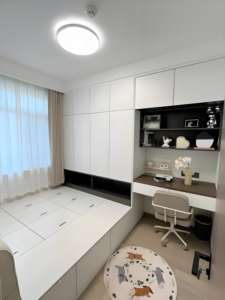 Meubles de chambre d'enfant modernes et contemporains, lit en bois massif sur mesure avec rangement pour appartement, villa et hôtel - Product Image 2