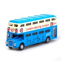 Jouets mini bus de ville en métal 1:90, jouet en alliage, bus à deux étages à vendre HN955181