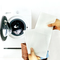 Draps de lavage jetables écologiques en tissu non tissé pour machine à laver, parfum frais, absorbants, couleur unie