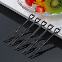 Groothandel 87mm hartvormige wegwerp mini cake vorkjes van voedselveilig, temperatuurbestendig plastic voor fruitproeverijen, hapjes en cocktails
