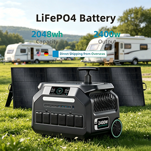เครื่องควบคุมพลังงานแสงอาทิตย์แบบพกพา US Spot Emergency Power LiFePO4 MPPT 220v 2048wh 2400w พร้อมแผงโซลาร์เซลล์ 100/200/400/500W - Product Image 1