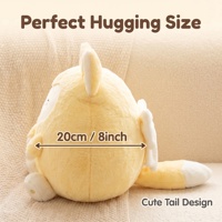 Peluches douces rondes de 45 cm, série animaux, jouets en peluche moelleux à poils courts, 4 styles : Lapin rose, Renard jaune, Mouton blanc, Cochon rose