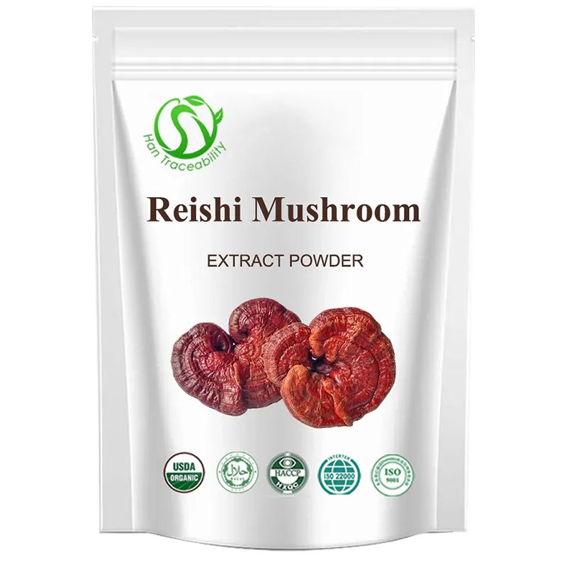 Vente en gros de poudre de spores de champignons Reishi, coquille de sporoderme cassé, poudre de spores de Ganoderma lucidum