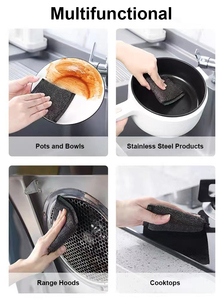 Produits de nettoyage de <span class=keywords><strong>cuisine</strong></span> Éponge élastique de surface en fil d'acier Hottes Pots et bols Éponge propre pour épurateur ménager Récureur - Product Image 4