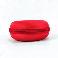 Étui rigide personnalisé en EVA pour haut-parleur Bluetooth sans fil rond rouge (étui seul)