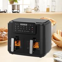 Friteuse électrique à double panier de 9L avec deux zones de cuisson Friteuse électrique à double panier de taille familiale