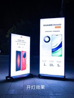 Support de bannière rétroéclairé à LED avec cadre en acier personnalisé, boîte à lumière portable de qualité supérieure, écologique, étanche, durable, pour la publicité en usine