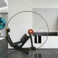 Lampe sur pied LED design moderne minimaliste, sculpture en résine pour salon d'hôtel, style nordique, décoration artistique