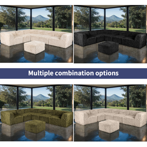 Divano Sezionale in Schiuma 28D Senza Struttura OEMODM Personalizzato con Pouf, Imballato Sottovuoto, Divano in Spugna Compressa <span class=keywords><strong>per</strong></span> Soggiorno e Ufficio - Product Image 6
