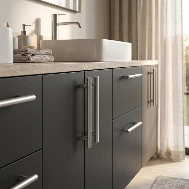 Modern Stainless Steel Kitchen Furniture Hardware Pull Door Handles Cabinet Drawer Wardrobe Handle Knobs