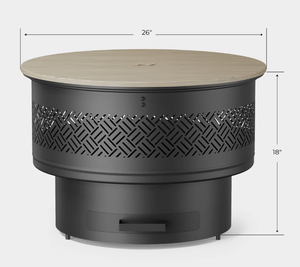 <span class=keywords><strong>Chimenea</strong></span> Redonda Grande <span class=keywords><strong>de</strong></span> Metal para Exteriores, Brasero <span class=keywords><strong>de</strong></span> Acero Resistente a la Intemperie, Brasero para Patio, Jardín, Fiestas y Entretenimiento - Product Image 2