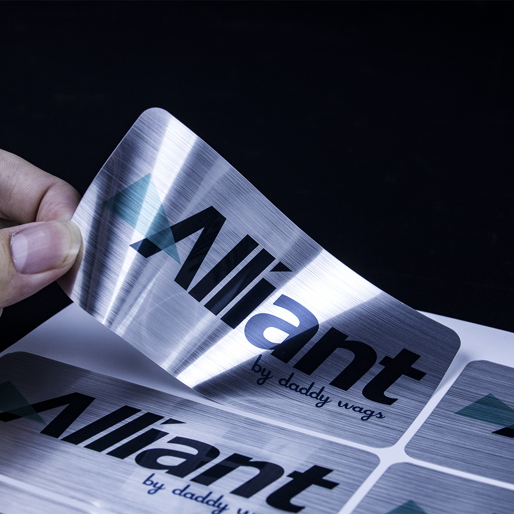 Custom siver foil  labels