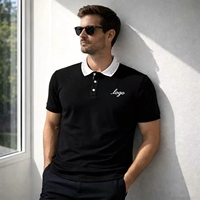 Polo personnalisé avec logo, détails en coton, style élégant et décontracté pour le bureau, idéal pour la broderie personnalisée.