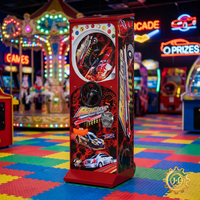 Machine distributrice de jeu de course avec volant rotatif à monnayeur, distributeur de bonbons et jouets pour enfants