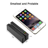 Lector de Tarjetas Magnéticas de Doble Cara de 3 Pistas con Interfaz USB/TTL/RS232/Virtual Com, Compatible con Sistemas Windows y Android