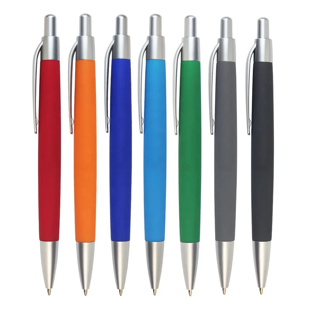 Nuova promozione a buon mercato di vendita calda colorato stampa azione metallo uso ufficio penna a sfera con Logo personalizzato