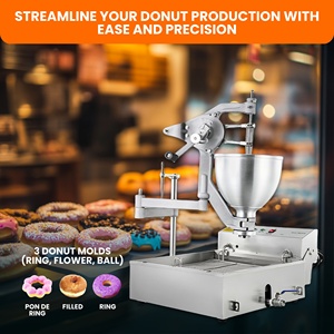 Freidora Comercial Multifuncional de Acero Inoxidable para <span class=keywords><strong>Donuts</strong></span>, Máquina de <span class=keywords><strong>Donuts</strong></span> Automática <span class=keywords><strong>Mini</strong></span> con Certificado CE, Ahorro de Costos - Product Image 5