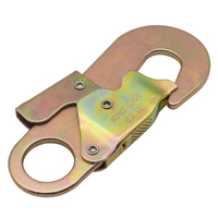 Mousqueton en acier de traitement thermique 23KN, grand crochet de sécurité pour escalade, anti-chute, 10 pièces