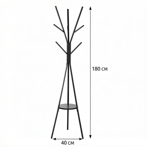 <span class=keywords><strong>Appendiabiti</strong></span> Moderno in Metallo <span class=keywords><strong>Nero</strong></span> per Camera da Letto con Ripiano Portaoggetti, Arredamento per la Casa, Facile da Montare - Product Image 2