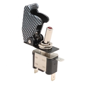 Interruttore a Levetta LED Illuminato 12V 20A, Controllo On-Off, Protezione di Sicurezza per Auto, Camion, Colori R/B/G/Y/<span class=keywords><strong>W</strong></span>, Realizzato in Metallo - Product Image 1