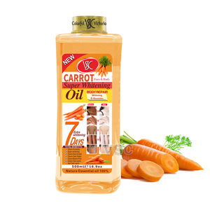 Aceite esencial de zanahoria personalizado al por mayor de fábrica, aceite corporal hidratante de 500ml para masaje, SPA y brillo de la piel Facial - Product Image 1