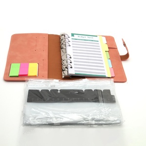 Tùy Chỉnh A6 Kế Hoạch PU Da Túi Từ Máy Tính Xách Tay Tổ Chức Ngân Sách Chất Kết Dính Với Tiền Mặt Phong Bì - Product Image 2