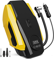 Petit compresseur d'air automobile portable avec écran numérique filaire, DC 12V 150Psi, ABS, certifié CE, gonflage rapide des pneus