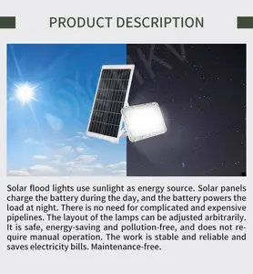 Luce solare di sicurezza luce solare ricaricabile illuminazione esterna con pannello solare 2022