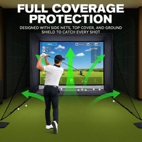Filet d'entraînement de golf sur mesure, résistant aux chocs, simulateur de golf avec cadre, écran d'impact HD, cage de frappe de golf
