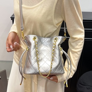 Bolso de Mano Acolchado con Cadena y Cordón, Bolso Pequeño de Diseño para Mujer, Bolso de Hombro de Lujo, Bolso de Marca Personalizado para Dama - Product Image 2