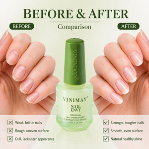 Vinimay <span class=keywords><strong>Nail</strong></span> Envy Strengthener : Répare la surface des ongles, les rend solides, résilients, lisses et uniformes, avec du calcium nutritif pour le soin des ongles. - Product Image 4