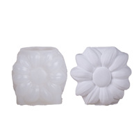 Dumo Moule en silicone tournesol pour bougie de bricolage Pot de ciment Pot de rangement Aromathérapie Outil de fabrication de cadeaux faits à la main