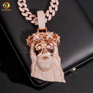Nouveautés Hip Hop Iced Out Pass Diamond Tester Pendentif Jésus en argent 925 de luxe pour hommes avec moissanite - Product Image 4