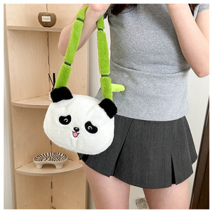 Cute Cartoon <strong>Panda</strong> Plush Zipper Closure Polyester Lining Crossbody <strong>Bag</strong> for Girls &amp; Women Casual Outdoor Use back <strong>bag</strong> handbag - Product Image 4