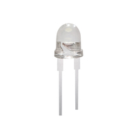 LED de 8mm Súper Brillante Rojo de 25 Grados y 0.5W, Componentes de Lámpara LED de Alta Calidad, Cabeza de Bala, Soporte Grande, Certificado RoHS