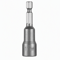 Clé à douille hexagonale en acier allié S2 haute performance avec aimant intégré, 11 mm, 65 mm, tige de 6,35 mm, garantie 1 an