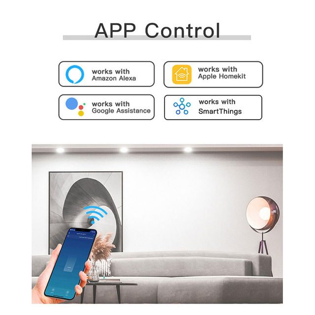 Matter Smart WiFi Relay Switch Voice Control Smart Module App Control ABS Material Compatible Google Assistant Alexa for