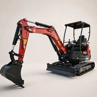 Mini-excavatrice 2,5 tonnes en promotion avec moteur Kubota Euro5 EPA, petite pelle sur chenilles, excavatrice hydraulique 3 tonnes pour la construction agricole