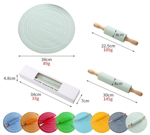 Hoàn hảo bền không dính Silicone cán <span class=keywords><strong>Pin</strong></span> cho cán bột bánh Pizza để nướng và nhào bánh ngọt bảng - Product Image 3