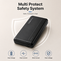 DOUBLE PONY Produk Terbaru 10000mAh 20W Pengisian Cepat Power Bank Tipis Portabel Tahan Air dengan Output Tipe-C