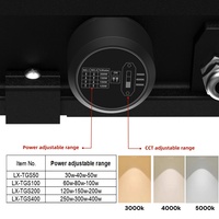 Projecteurs LED réglables LUXINT avec CCT et puissance commutables 30-400w 3000k 4000k 5000k, projecteurs extérieurs pour jardin