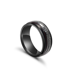 Simple Elegent Man Black Brown Stainless Steel Arrow <strong>Ring</strong> - Product Image 5