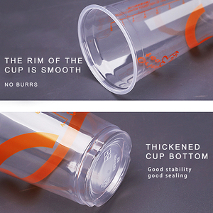 Wholesale 16oz Juice Tea Plastic Cup Custom logo Disposable pp Plastic <strong>Coffee</strong> Cups With <strong>Lid</strong>