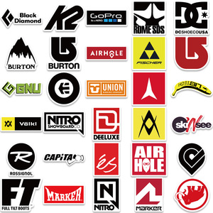60 autocollants de graffiti avec logo de marque de <span class=keywords><strong>ski</strong></span> célèbre pour la décoration de planche de <span class=keywords><strong>ski</strong></span>, de voiture, de <span class=keywords><strong>ski</strong></span>, <span class=keywords><strong>autocollant</strong></span> décoratif - Product Image 4