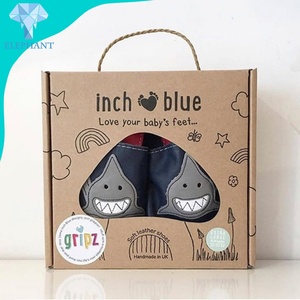 Custom Logo Foldable Corrugated Kraft Paper Handle Mini Kids Baby Shoe <b>Box</b> - Product Image 2